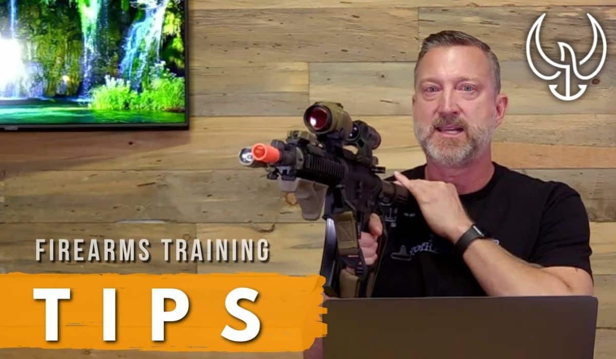 Chris giving tips on shooting a firearms
